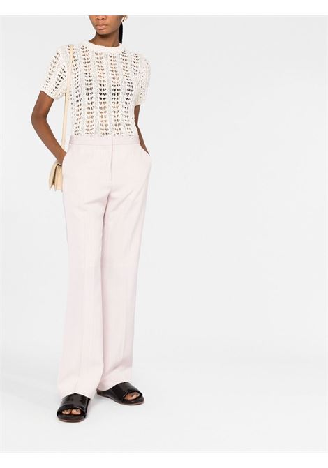 Pink mid-rise tailored trousers - women JIL SANDER | J01KA0111J65005680